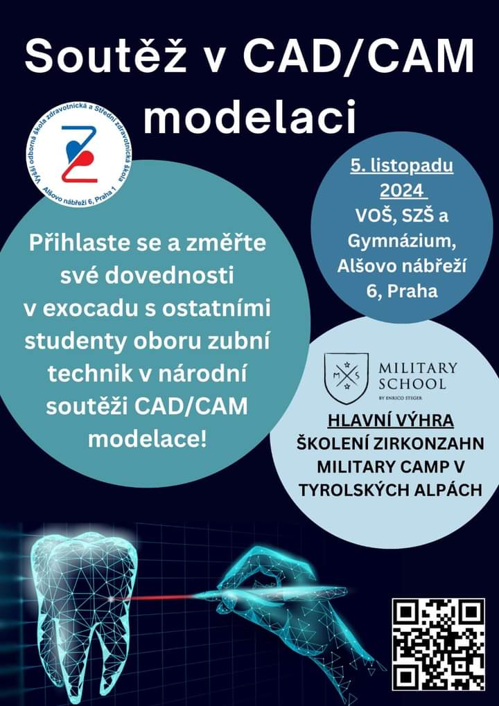 KomoraZT's tweet photo. Ve škole v Praze na Alšově nábřeží si pro studenty oboru zubní technik z celé země připravili zajímavou soutěž v CAD modelaci.
Hlavní výhrou je intenzivní CAD/CAM kurz od firmy ZIRKONZAHN v Tyrolských Alpách!
Tak se nezapomeň přihlásit! https://t.co/EO1XTPLpK3
