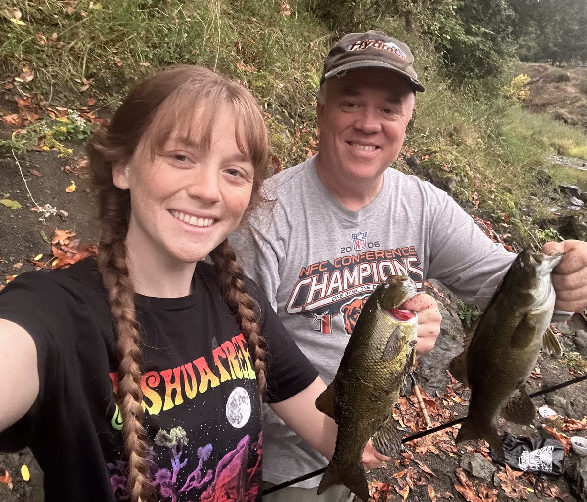 mattshorb's tweet photo. Took my daughter out smallmouth fishing this evening.  It was a fun evening and we collected a nice mess of bass filets. #bassfishing https://t.co/RTZwLLaAWE