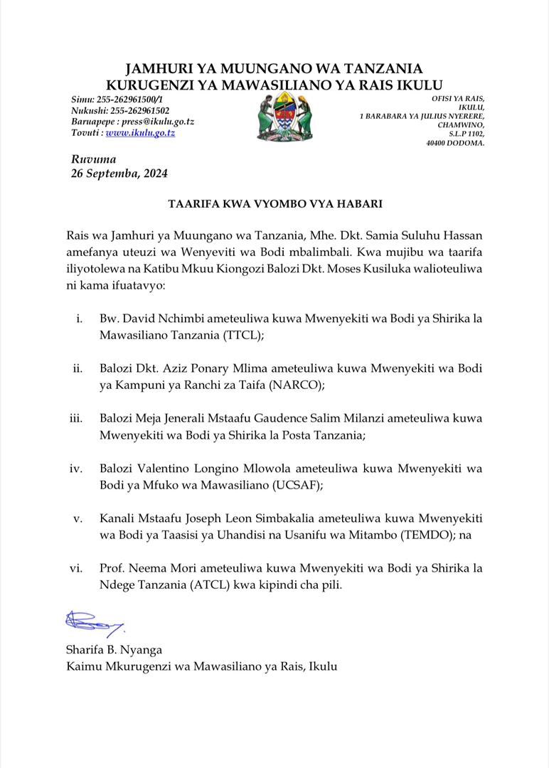 ikulu_Tanzania tweet media