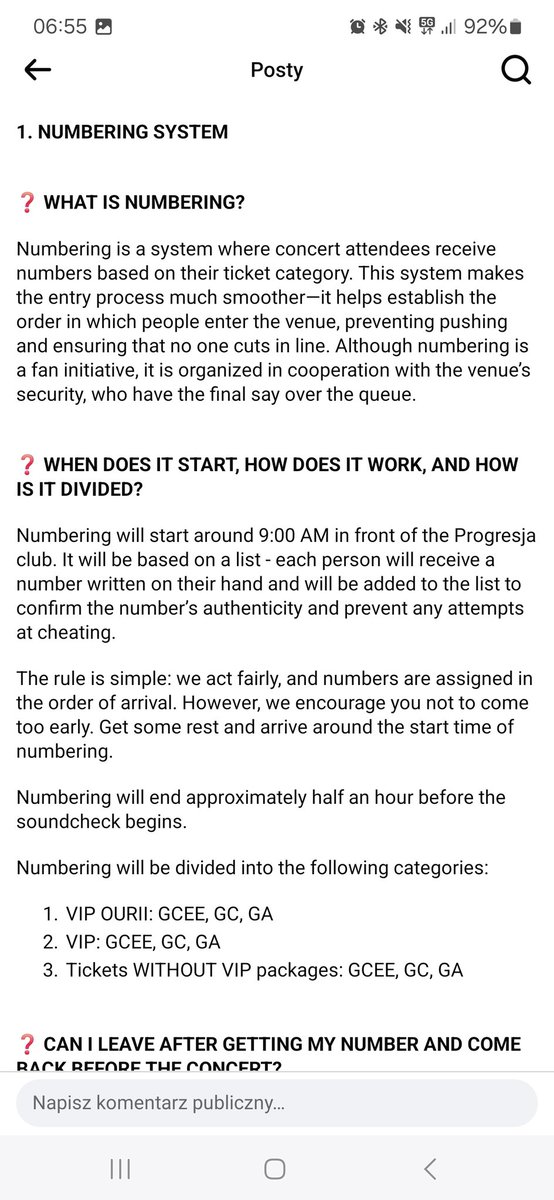 xjindxrix's tweet photo. INFO!!
Fan numbering system on ARTMS Moonshot Tour in Warsaw!
Pls retweet, if you have any questions feel free to ask them! #ARTMSmoonshot #ARTMSWarsaw #ARTMSinWarsaw #ARTMSWarszawa
PL ver. below! https://t.co/vQRcgNEh6Q