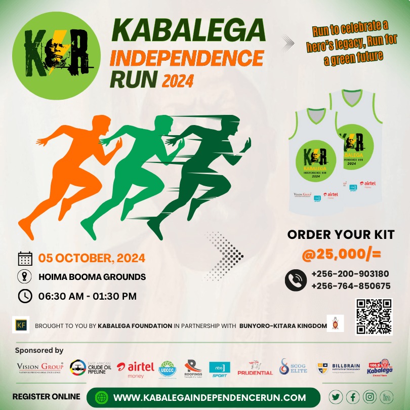 KABALEGA INDEPENDENCE RUN, 
A CATALYST FOR;
 1. Enhancing Community Health through exercise and Blood donation
2. A Celebration of a shared Rich Heritage and Culture.
3. Promoting shared Community Values and Social Good and many more
#KabalegaIndependenceRun2024
#GreenFuture