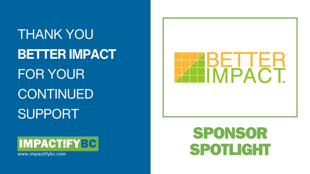 IMPACT!FY BC (@impactifybc) on Twitter photo Thank you to <a href="/BetterImpact/">Better Impact</a> for supporting IMPACT!FY BC 2024.
Register now: impactifybc.com/register-now #IMPACTIFYBC #IMPACTIFY #IMBC24 Thank you to <a href="/BetterImpact/">Better Impact</a> for supporting IMPACT!FY BC 2024.
Register now: impactifybc.com/register-now #IMPACTIFYBC #IMPACTIFY #IMBC24