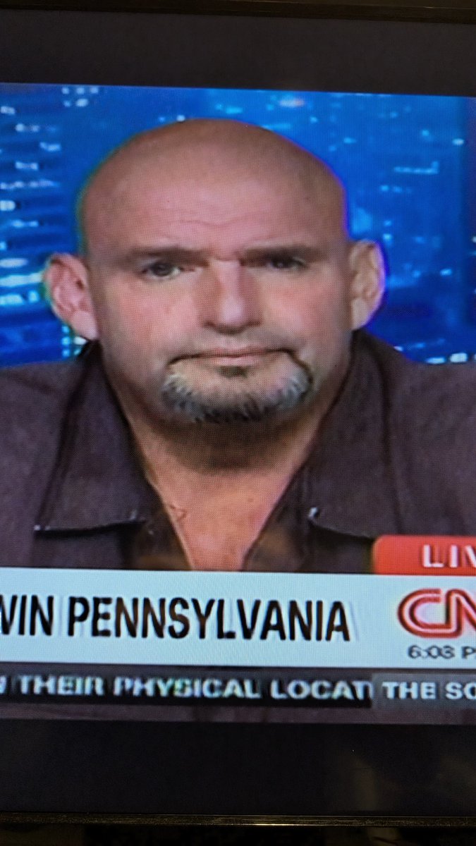 BJDY3R's tweet photo. Why was Fetterman bleeding from the mouth during his interview on CNN today? https://t.co/q9HFVfJ0T3