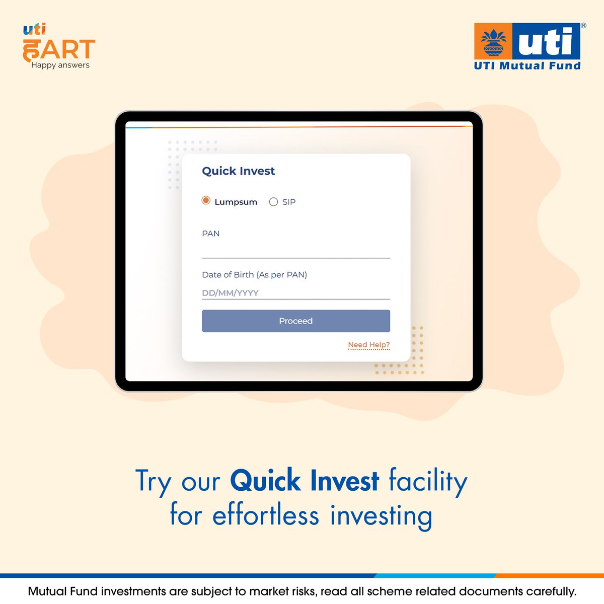 utimutualfund's tweet photo. Invest in fewer clicks
Skip Dashboard
Enter investment details and make the payment.
It is that easy!!
Click here to invest: https://t.co/HKxN8IXVIG

#QuickInvest #InvestmentMadeEasy #UTIMutualFund https://t.co/Tv352Nb9hX