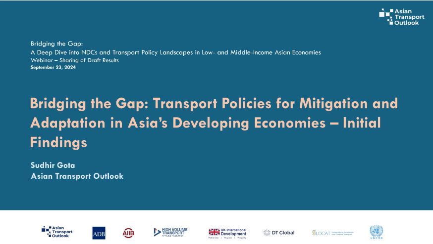 transportATO's tweet photo. 🚨 The “Bridging the Gap: Deep Dive into #NDCs and #Transport Policy Landscapes in Low- and Middle-Income Asian Economies “ webinar write-up, presentation, and video links are now available! 📊🎥 

🔗https://t.co/ZY0f9zEKPm

#SustainableTransport #ClimateAction #Asia  #Policy https://t.co/l0FUYTETmr