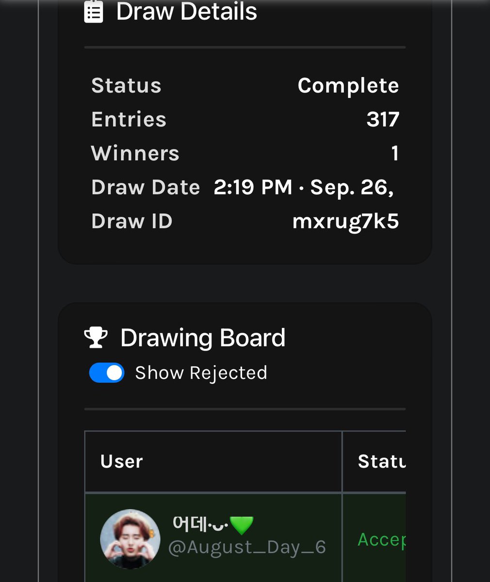 Rt 추첨 슬로건 당첨자 발표입니다!
<a href="/August_Day_6/">어데·ᴗ·💚</a> 
디엠 주세요!