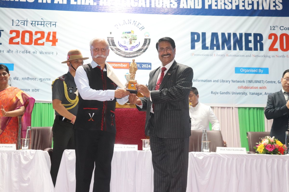 INFLIBNET's tweet image. #PLANNER2024 inaugurated by Hon'ble Governor of Arunachal Pradesh, Lt. General K T Parnaik, PVSM, UYSM, YSM (Retd), alongside esteemed dignitaries, @DevikaINFLIBNET and @Saket_Kushwaha4 at @RGU1984 on Sep 19, 24. #AIinLibraries #rguitanagar #inflibnet @ugc_india @EduMinOfIndia