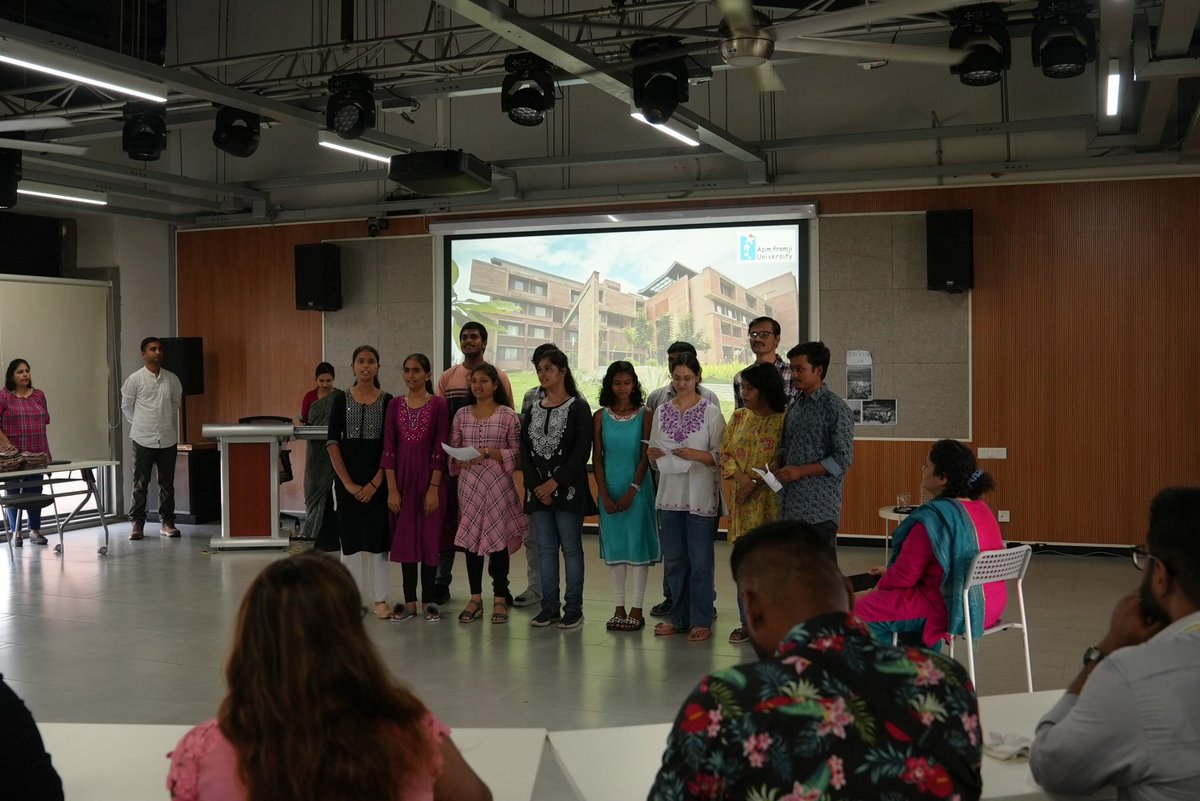 diaspora_india's tweet photo. Participants of #77KIP visited the prestigious @azimpremjiuniv in Bhopal. They had an engaging discussion on Indian Education System, courses offered by the University &amp; the power of knowledge exchange. 
#Educationforall
@VikramMisri https://t.co/L1qZRTqCFd