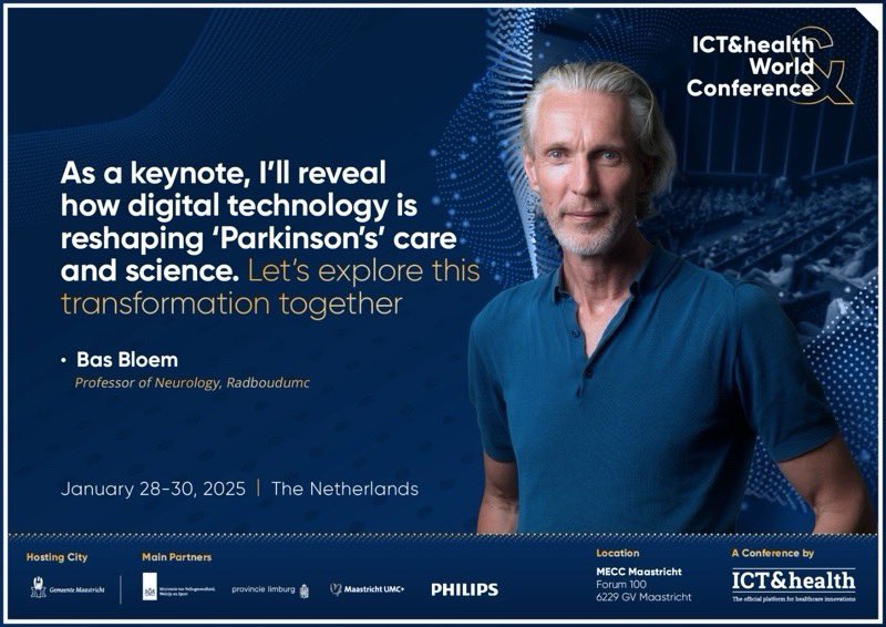 basbloem's tweet photo. Zie uit naar deelname als keynote spreker op ICT&amp;health World Conference. Zal ingaan op impact technologische innovaties op zorg voor mensen met #Parkinson en hoe we samen de kwaliteit van zorg kunnen verbeteren.

#IWC25 #icthealth

https://t.co/93BvMwBgXx https://t.co/qAWgDTTJt1