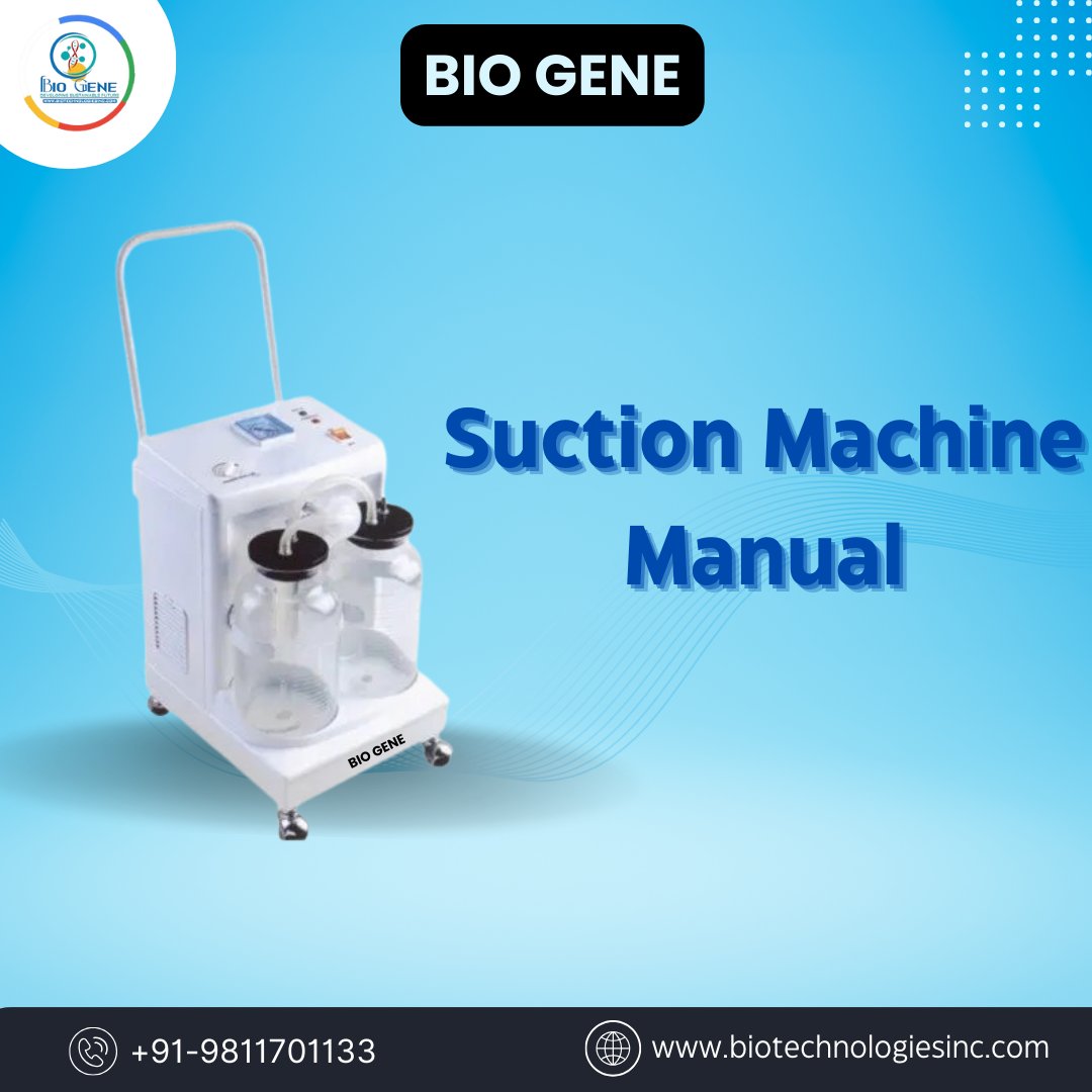 Bio_Gene's tweet image. The Suction Machine Manual offers smooth operation for emergency &amp;amp; routine medical procedures. Designed for ease of use and high performance, ensuring patient safety every time.
More Info:- biotechnologiesinc.com/medical-equipm…
#Healthcare #SuctionMachine #MedicalEquipment