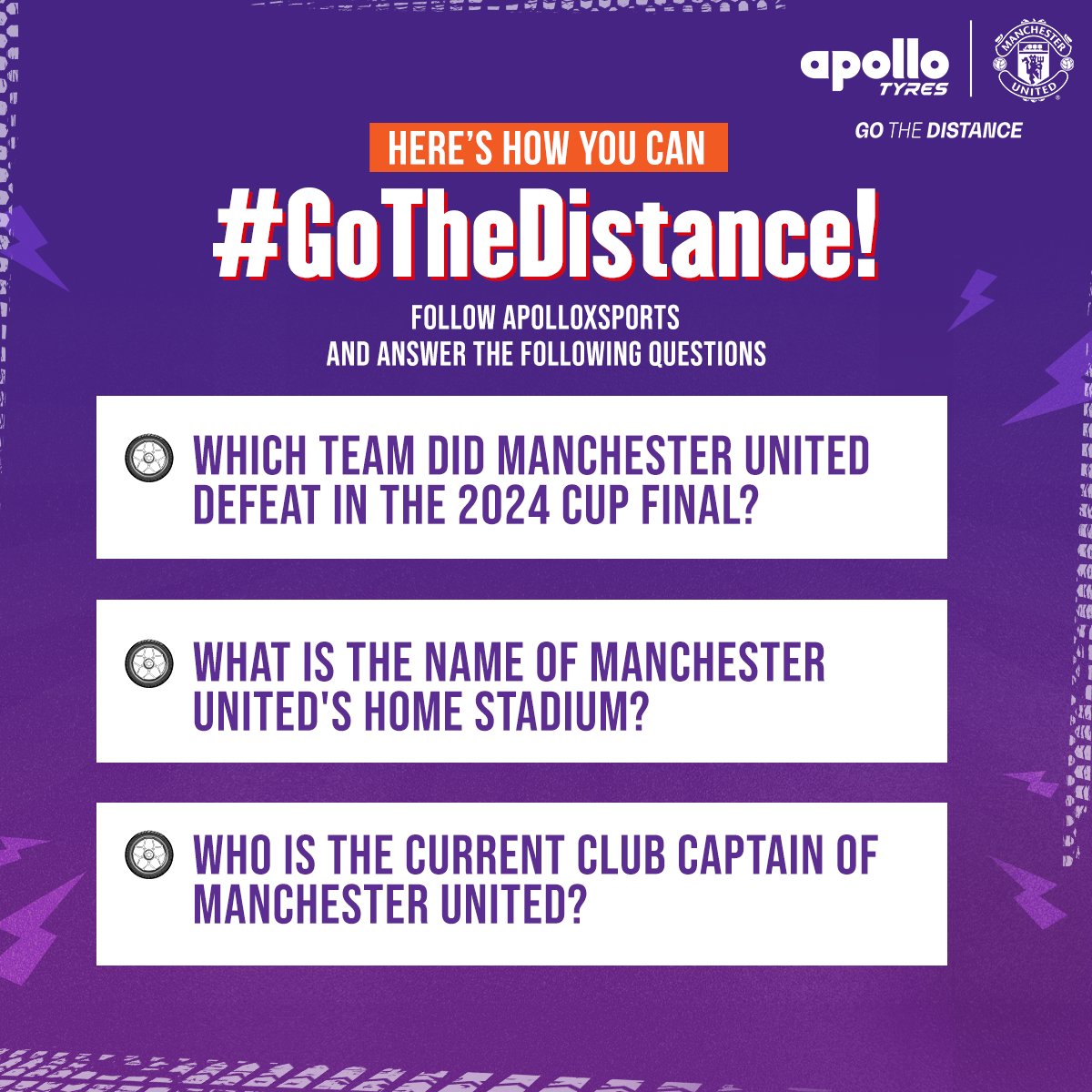 🚨 𝐂𝐨𝐧𝐭𝐞𝐬𝐭 𝐀𝐥𝐞𝐫𝐭 🚨

Follow the steps, share the correct answers in the comments and stand a chance to win the official 2024/25 #ManchesterUnited jersey, with <a href="/apollotyres/">Apollo Tyres</a> 

#ApolloTyres #GoTheDistance | <a href="/ManUtd/">Manchester United</a>