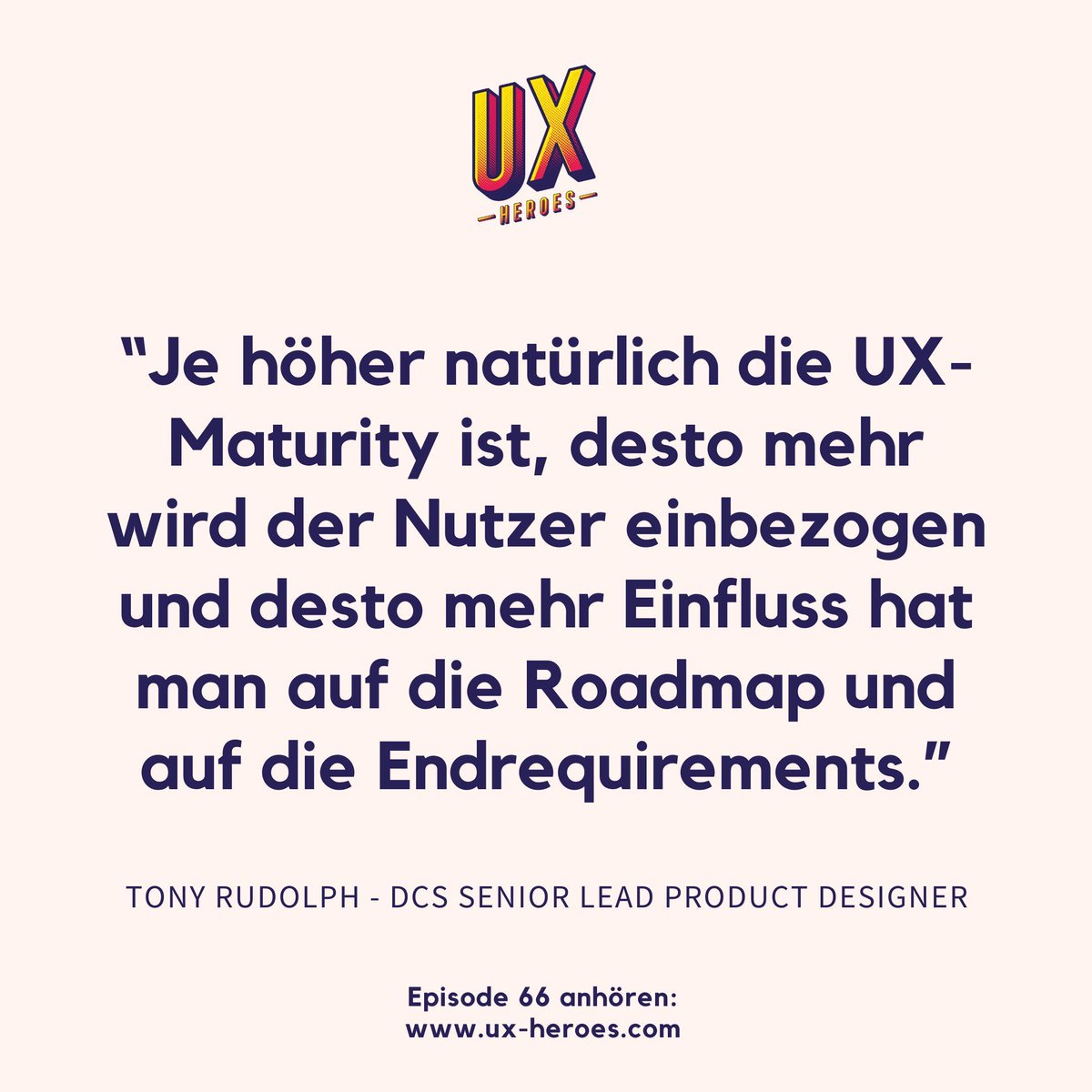 simplease's tweet photo. 👨 Wann sollte man Nutzer in den UX-Prozess einbeziehen?

Erfahrt von DCS Senior Lead Product Designer Tony Rudolph, warum ein hohes UX-Maturity-Level entscheidend ist, um Nutzer frühzeitig in die Entwicklung einzubinden.

👉 Link zur Folge 66 auf Spotify:
https://t.co/LbgGM98R7c https://t.co/uheZtkVCaW