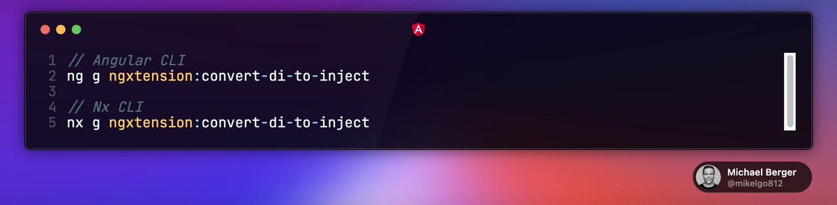 michaelbe812's tweet image. Are you using constructor-based injection or the inject-function in your @Angular apps ?
Below you find a Code snippet how you can automatically migrate to inject
Why you should care? #TypeScript > 5 made a slightly change how properties are initialized, diverging from…