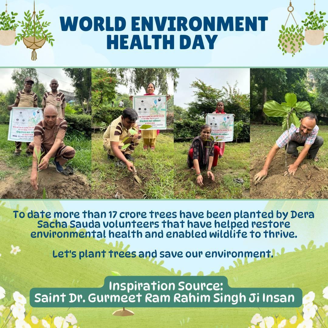 Navrajsinghdnl's tweet photo. आज #worldenvironmentalhealthday पर आइए पृथ्वी के बेहतर भविष्य के लिए  मानवता भलाई कार्यों के रूप में @Gurmeetramrahim ji के मार्गदर्शन में अनेक कार्यों वृक्ष रोपण, पानी की बचत प्राकृतिक संसाधनों का संरक्षण में अपनी भागीदारी दे #WorldEnvironmentHealthDay 

Saint Dr MSG Insan https://t.co/Q5b0odYPxe