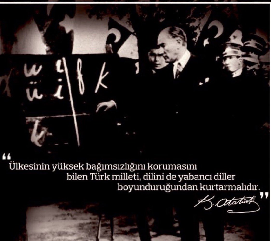 cmhr1881's tweet photo. Türk milletinin dili Türkçe'dir. Türk Dili dünyada en güzel, en zengin ve kolay olabilecek bir dildir. Onun için her Türk, dilini çok sevip onu yükseltmek için çalışır.

Gazi Mustafa Kemal ATATÜRK

#TürkDilBayramı'nın 92. yıl dönümü Kutlu Olsun. 🇹🇷 https://t.co/NHnZaPYppo