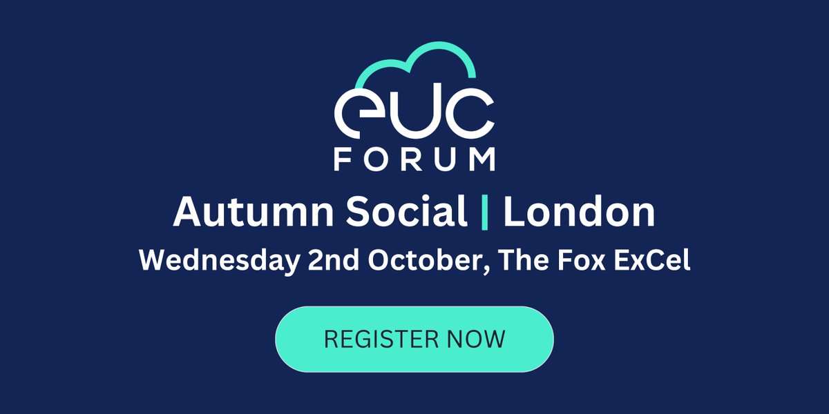 eucforumuk's tweet photo. 📣 End users! Have you booked your FREE seat at our Autumn Social on 2 October? Join us in The Snug at the @FoxExCeL 16:30-19:30 for some excellent networking 🎟️  https://t.co/QgmARICWCT #eucforum #itprofessionals #itevents #endusercomputing https://t.co/xmksJwxVEp