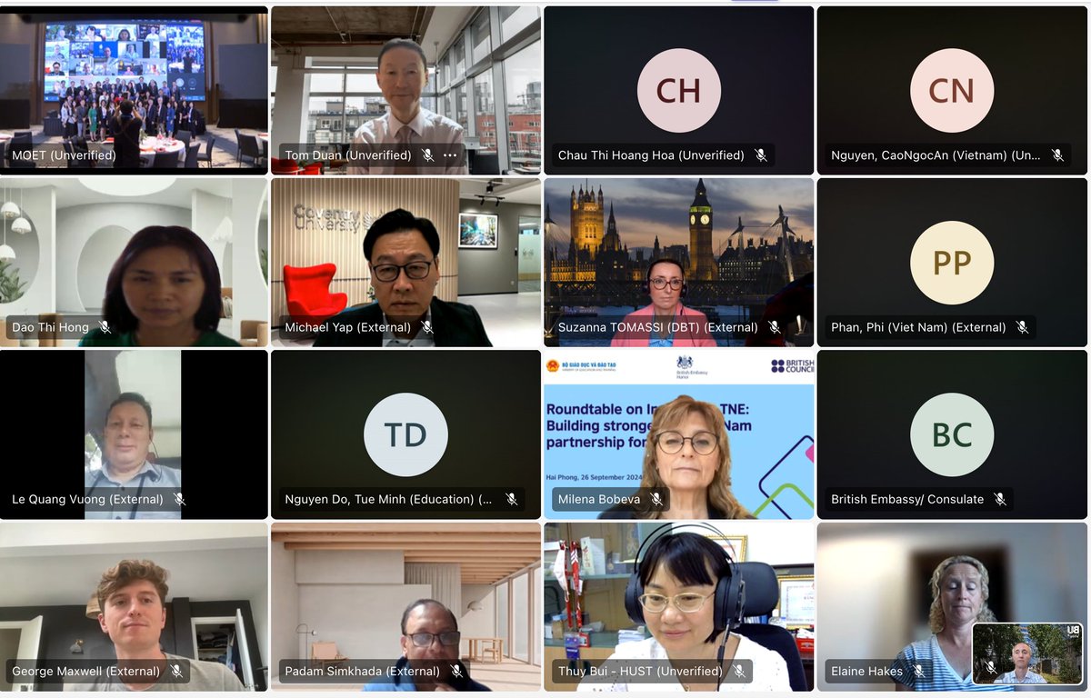 ajm_morrison's tweet photo. A pleasure to facilitate a breakout room at @vnBritish UK-Viet Nam TNE Roundtable hybrid event. Interesting discussions around the challenges of establishing international branch campuses in Vietnam. #ThinkTNE #GoingGlobalPartnerships https://t.co/BOodXoXnZ9