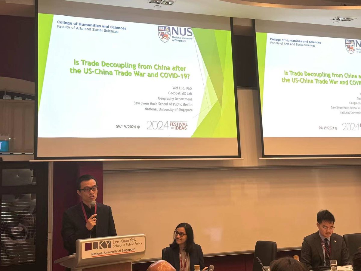 Luo Wei (@weiluo0001) on Twitter photo I am so honored to serve one of panelists in the Festival of Ideas 2024 <a href="/LKYSch/">Lee Kuan Yew School of Public Policy</a> to discuss the impacts of US-China Trade War on geoeconomics: lnkd.in/gDTz9zup <a href="/NUSgeog/">NUS Geography</a> I am so honored to serve one of panelists in the Festival of Ideas 2024 <a href="/LKYSch/">Lee Kuan Yew School of Public Policy</a> to discuss the impacts of US-China Trade War on geoeconomics: lnkd.in/gDTz9zup <a href="/NUSgeog/">NUS Geography</a>