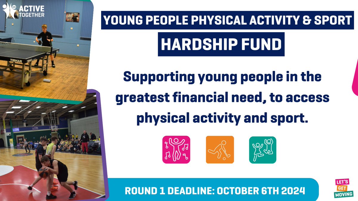 📢The Young People Physical Activity &amp; Sport Hardship Fund is back!📢<a href="/ActiveLLR/">Active Together | Let's Get Moving</a> are looking to support young people in the greatest financial need to access physical activity and sport as a participant, official, coach, volunteer or talented sportsperson➡️active-together.org/fundingfinder/…