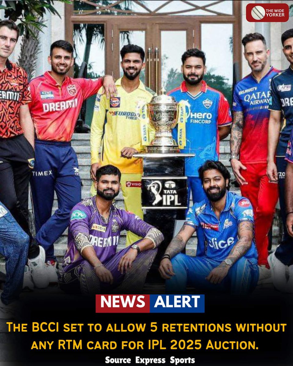 Sooraj35_'s tweet photo. 5 Retentions without any RTM card for IPL - Indian Premier League 2025.
#retention #IPL #ipl2024 #ipl2025megaauction #iplanthemagic
#IPLRetention https://t.co/xTnBlO5L0I
