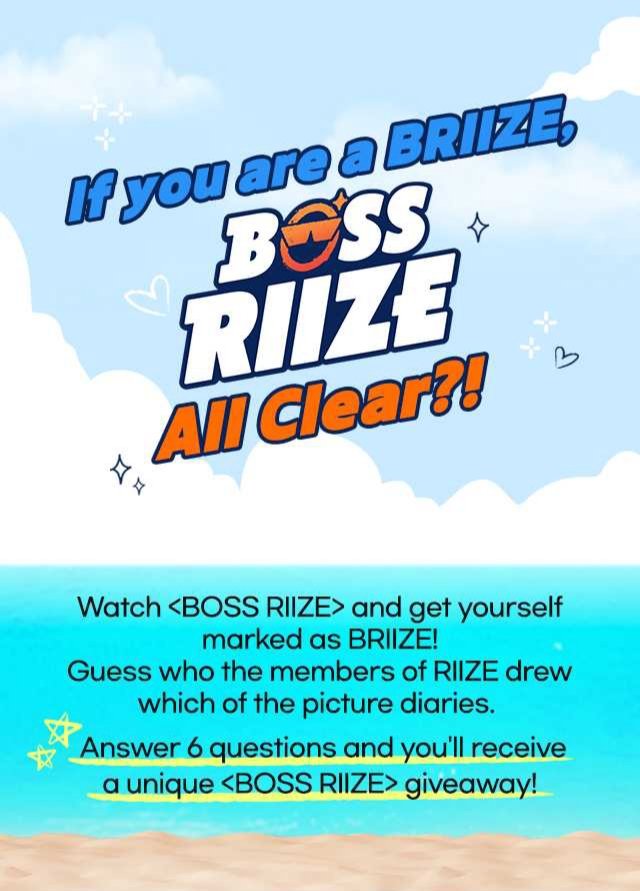 mrshllck's tweet photo. <BOSS RIIZE> Fan Quiz 
https://t.co/LtJWsAQMVl 

Participate on the event amd win awesome prizes from @RIIZE_official   ☀️🧡

Event period: Sept. 25 ~ Oct. 20
Winner Announcement: Oct. 25

#RIIZE #FeeltheBeatofKorea #Hallyu_Tourism https://t.co/SN9Az0XI2D