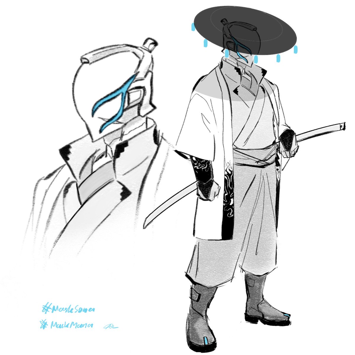 aflah_arjuna's tweet photo. What if... Samurai? 
#MaskSona https://t.co/dIPj221Oba