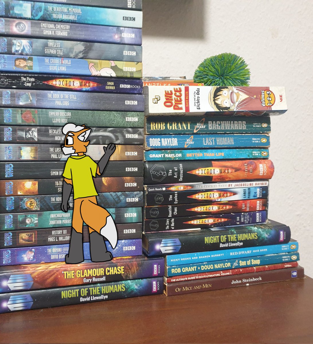 He's looking through my stuff