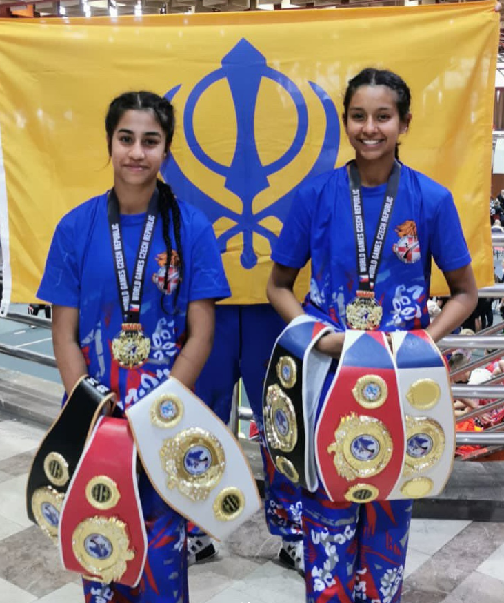 Well done Sikh sisters Dheep and Simran Kaur (Midlands, UK) for winning EIGHT gold medals between them at last week's World Martial Arts Elite Championship!

The teens represented England at the Chomotuv (Czech Republic) tournament. In 2023 they went viral for winning 64 golds.