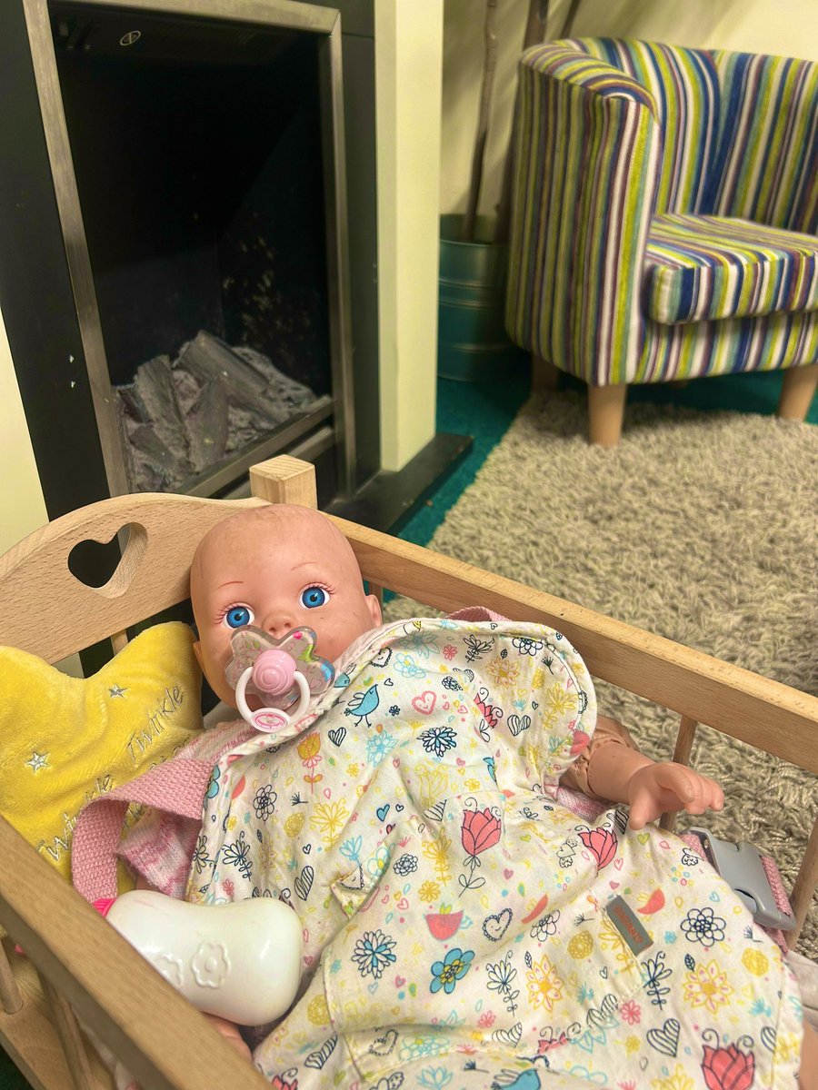 MissArthur_'s tweet photo. @EAS_EarlyYears We’ve reduced the number of babies in our home corners to ensure that they’re dressed and well looked after✨ https://t.co/kHkaQV61hY