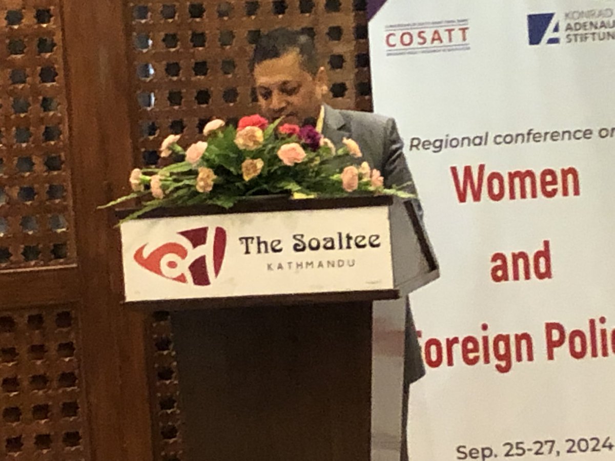 drbishnuhnepal's tweet photo. #COSATT- #KAS -#WomenAndForeignPolicy international conference has kicked off @ #SoalteeCrownePlaza -was nice to have short chats with #EU Amb HE #VeroniqueLORENZO and #AndreasMichaelKLEIN, Director #KAS-Singapore,and some #SAARC Directors,so far.
-#Nepal @#BBIN #BIMSTEC #DW #NYT https://t.co/ij0iFpt7eE
