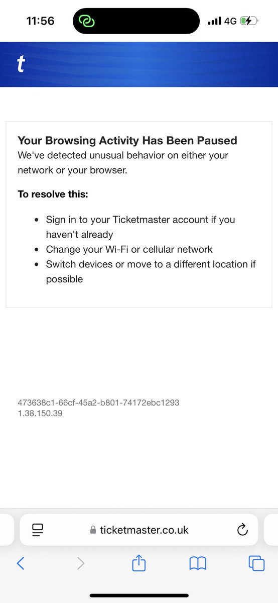 JkPatel28's tweet photo. @TicketmasterUK the UK website is showing this, but I’m able to login to the US site. Will I be able to access the Coldplay PreSale through the US site? https://t.co/qEG2c22KvP
