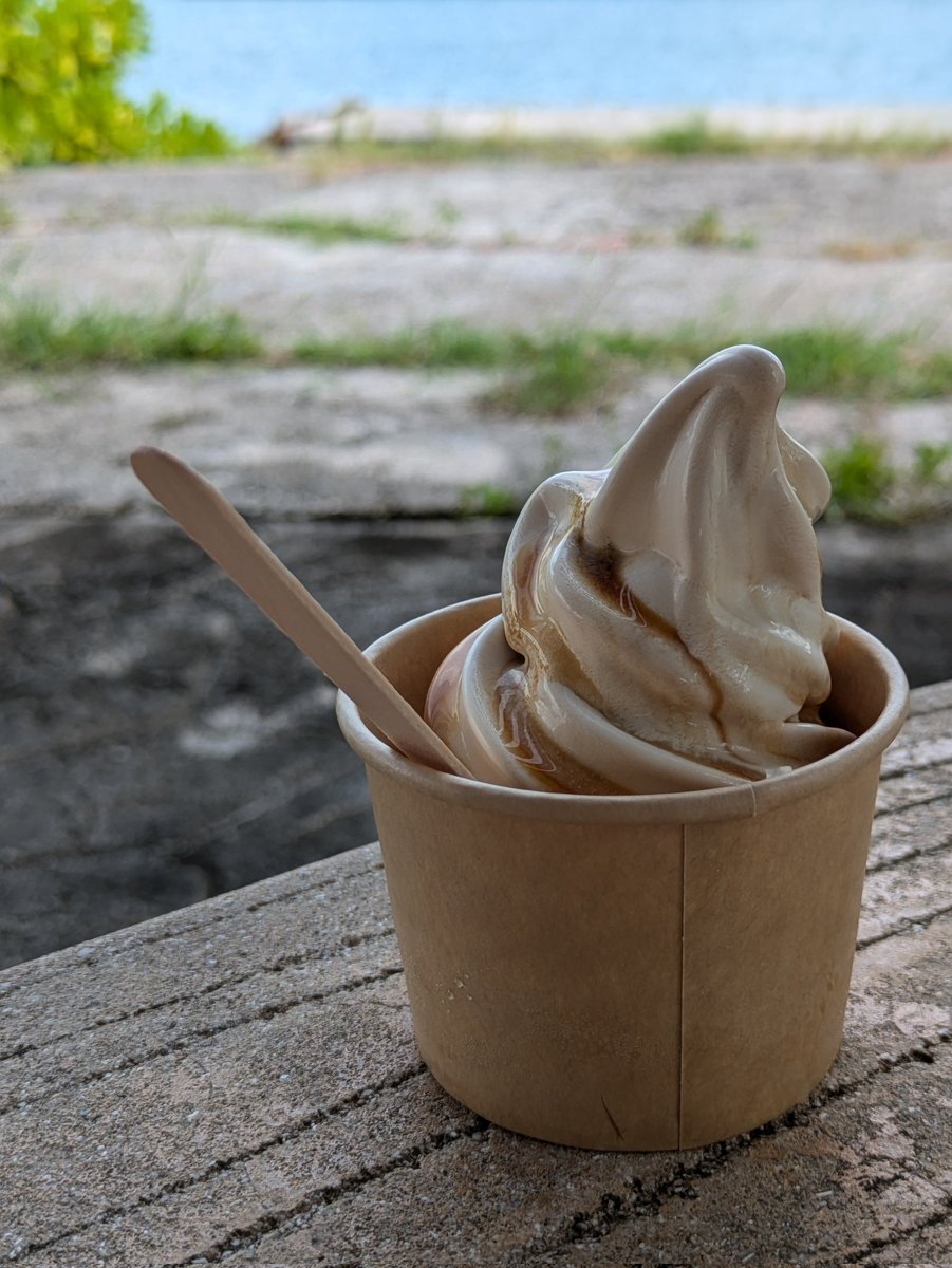 hello_okinawa__'s tweet photo. アイス好きの皆様こんにちは🍦
毎日暑い日差しで焼けて黒糖色になってきました(写真は黒糖ソフト)
きょうもきょうとて本を読んだり、音楽聴いて(牛の鳴き声bgm)緩やかなごごを過ごしています。
肝心のアイスの話ですがどこも値上がりしています。米より敏感!
素敵な午後を💛
#hellookinawa https://t.co/JEHRYXcIbI