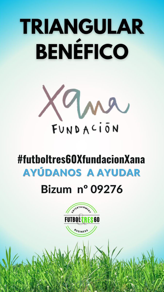 Futboltres60 (@futboltres60) on Twitter photo ‼️🔔 ESTA NOCHE 22h
DIRECTO ESPECIAL
#futboltres60xfundacionXana
🎙️Hablamos con <a href="/MillanMolina/">Miriam Millán</a> , Dir. Ejecutiva de la <a href="/FundacionXana/">Fundación Xana</a>
🙌 colaboradores y sponsors
⚽️ Rueda de prensa de los 3 entrenadores: <a href="/Jesusbt1/">Jesús Barón</a> <a href="/diegomh66/">Diego Morata</a> y <a href="/Joseduque5875/">Jose Luis Duque</a>
En <a href="/TwitchES/">Twitch ES</a> y <a href="/YouTube/">YouTube</a> 🍿👇🔝 ‼️🔔 ESTA NOCHE 22h
DIRECTO ESPECIAL
#futboltres60xfundacionXana
🎙️Hablamos con <a href="/MillanMolina/">Miriam Millán</a> , Dir. Ejecutiva de la <a href="/FundacionXana/">Fundación Xana</a>
🙌 colaboradores y sponsors
⚽️ Rueda de prensa de los 3 entrenadores: <a href="/Jesusbt1/">Jesús Barón</a> <a href="/diegomh66/">Diego Morata</a> y <a href="/Joseduque5875/">Jose Luis Duque</a>
En <a href="/TwitchES/">Twitch ES</a> y <a href="/YouTube/">YouTube</a> 🍿👇🔝