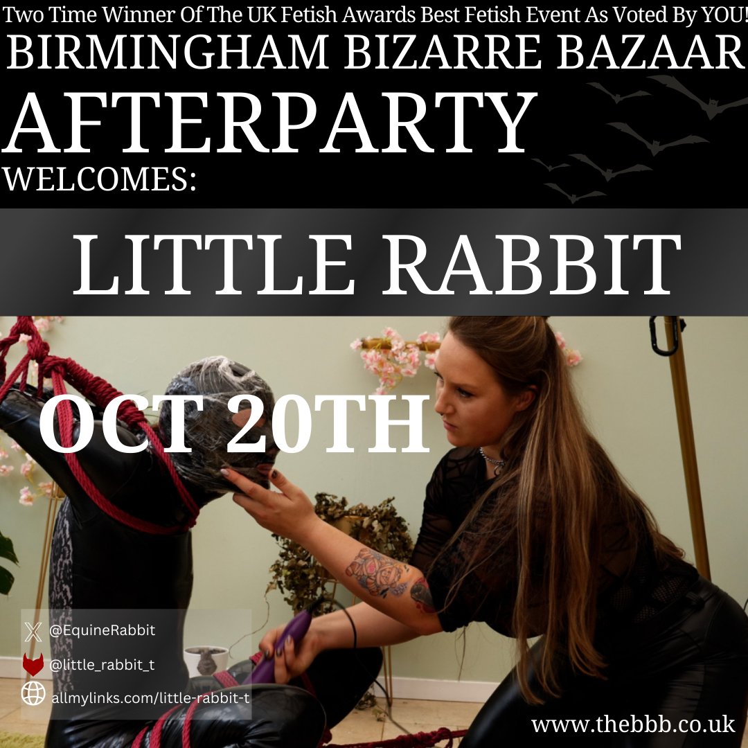 BBBAltFetBazaar's tweet photo. Welcoming to the Afterparty, @EquineRabbit 
The professional switch, equine divine, rigger/bunny and all round wonder Woman! 

#pro #professional #serviceprovider #switch #rigger #bunny #bbb #afterparty #MAP #meetapro #matriachy https://t.co/CXyVGaZbJ9