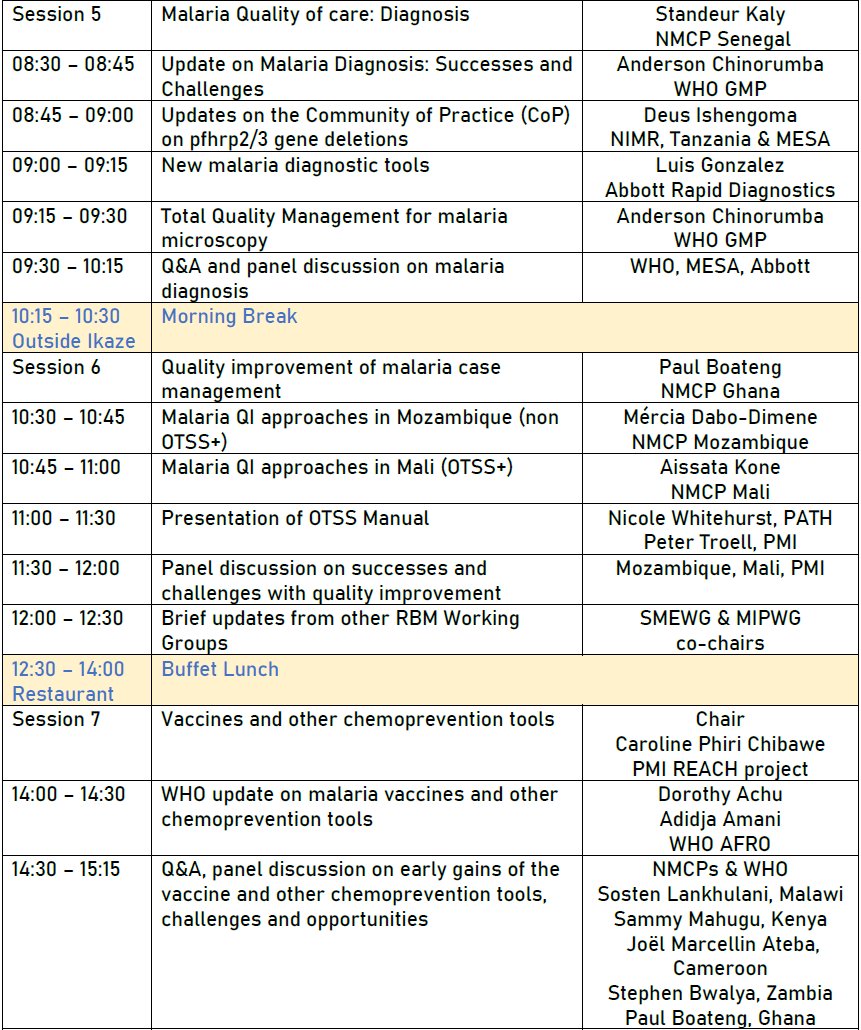 Today is the last day of CMWG-13! Visit the meeting website: globalmalariaevents.org/CMWG-13
We welcome all registered participants. To join remotely, please click here:  endmalaria.org/sites/default/…
Agenda: Thursday, 26th September