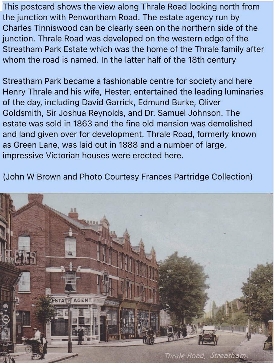 Our #ThrowBackThursday for this week. Thrale Road in Streatham c.1912

(John W Brown and Photo Courtesy Frances Partridge Collection)

#Streathamhistory