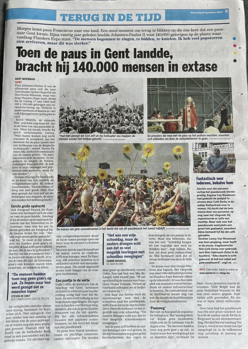 29 jaar geleden… ‘ik was erbij’ 😉 Podcast <a href="/CathVandoorne/">Cathérine Vandoorne</a>  #paus vrt.be/vrtmax/podcast…