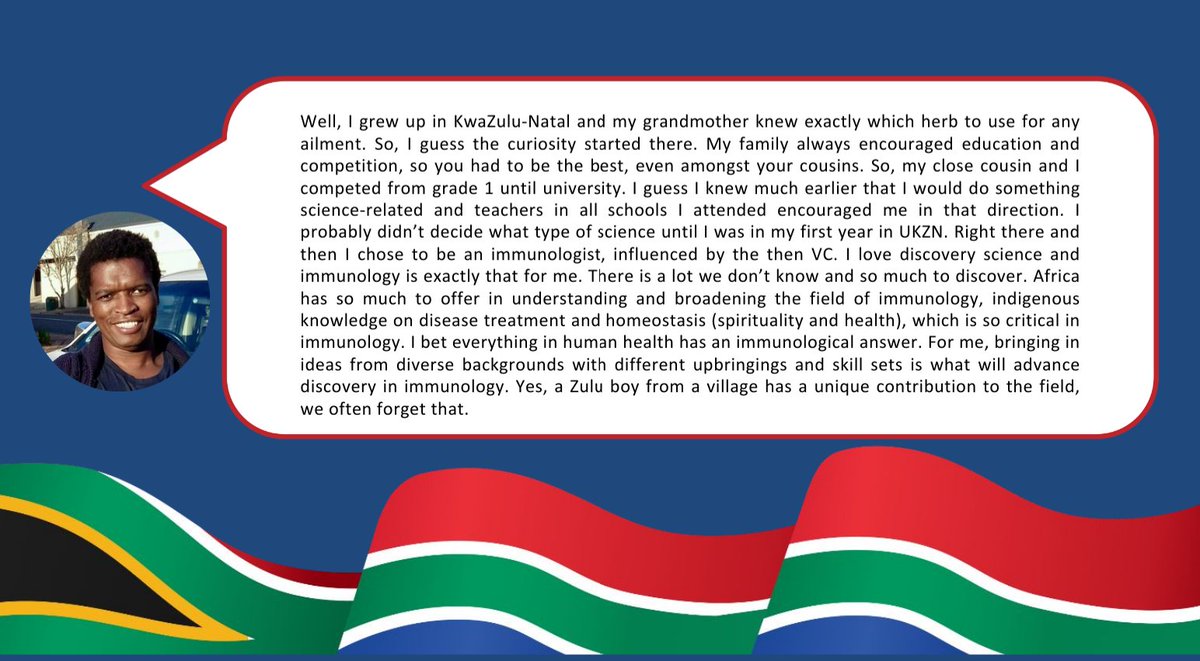 Heritage Month!   

We asked various leaders in science: "How has your heritage influenced your decision to do science?"  

These are Dr Radebe's thoughts 👇🏽