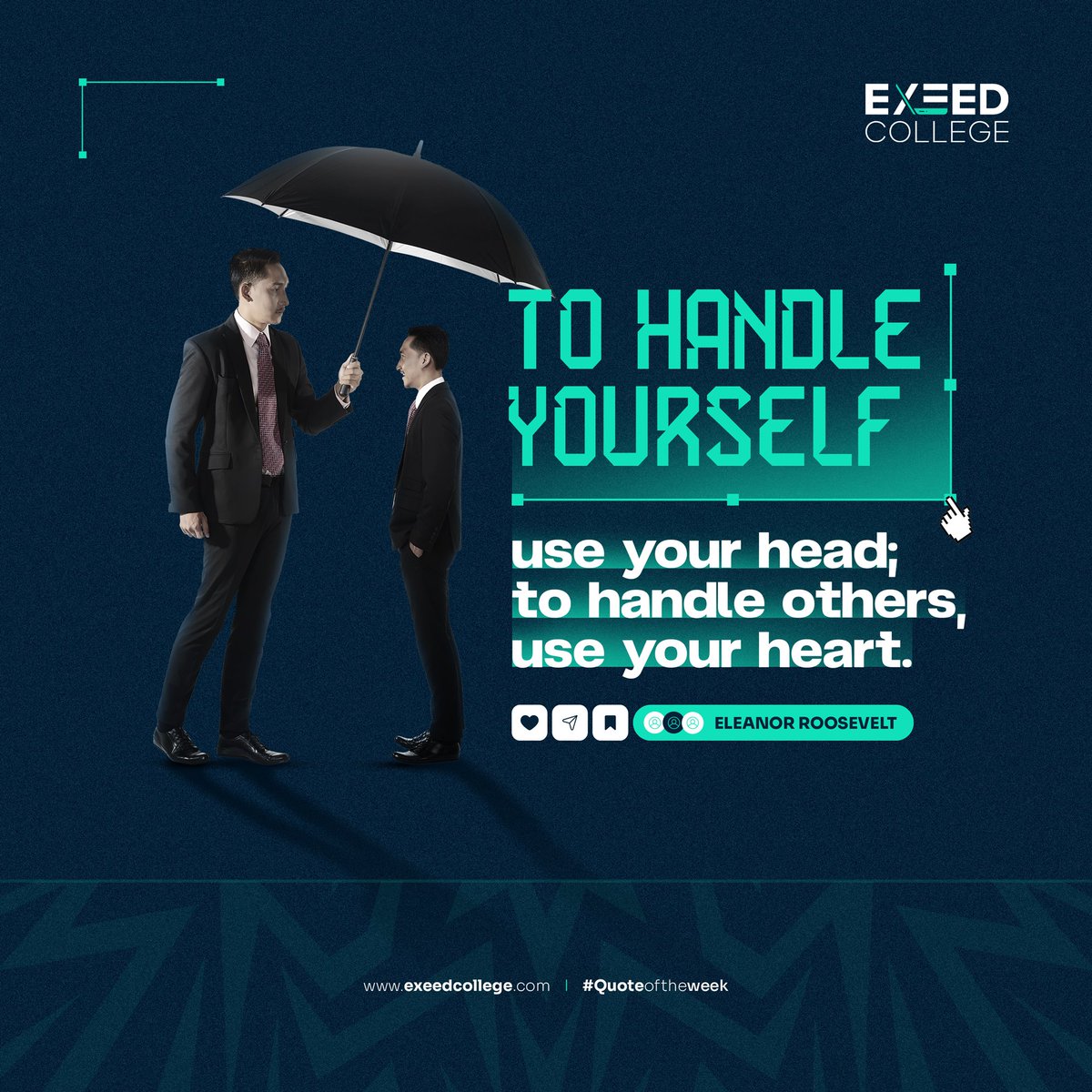 Exeedcollege's tweet photo. 🧠 𝗳𝗼𝗿 𝘆𝗼𝘂, ❤️ 𝗳𝗼𝗿 𝘁𝗵𝗲𝗺. 
Self-mastery needs intelligence, but relationships thrive on emotional intelligence. 
#quotes #wisdom #emotionalintelligence #relationship https://t.co/toXyw76mou