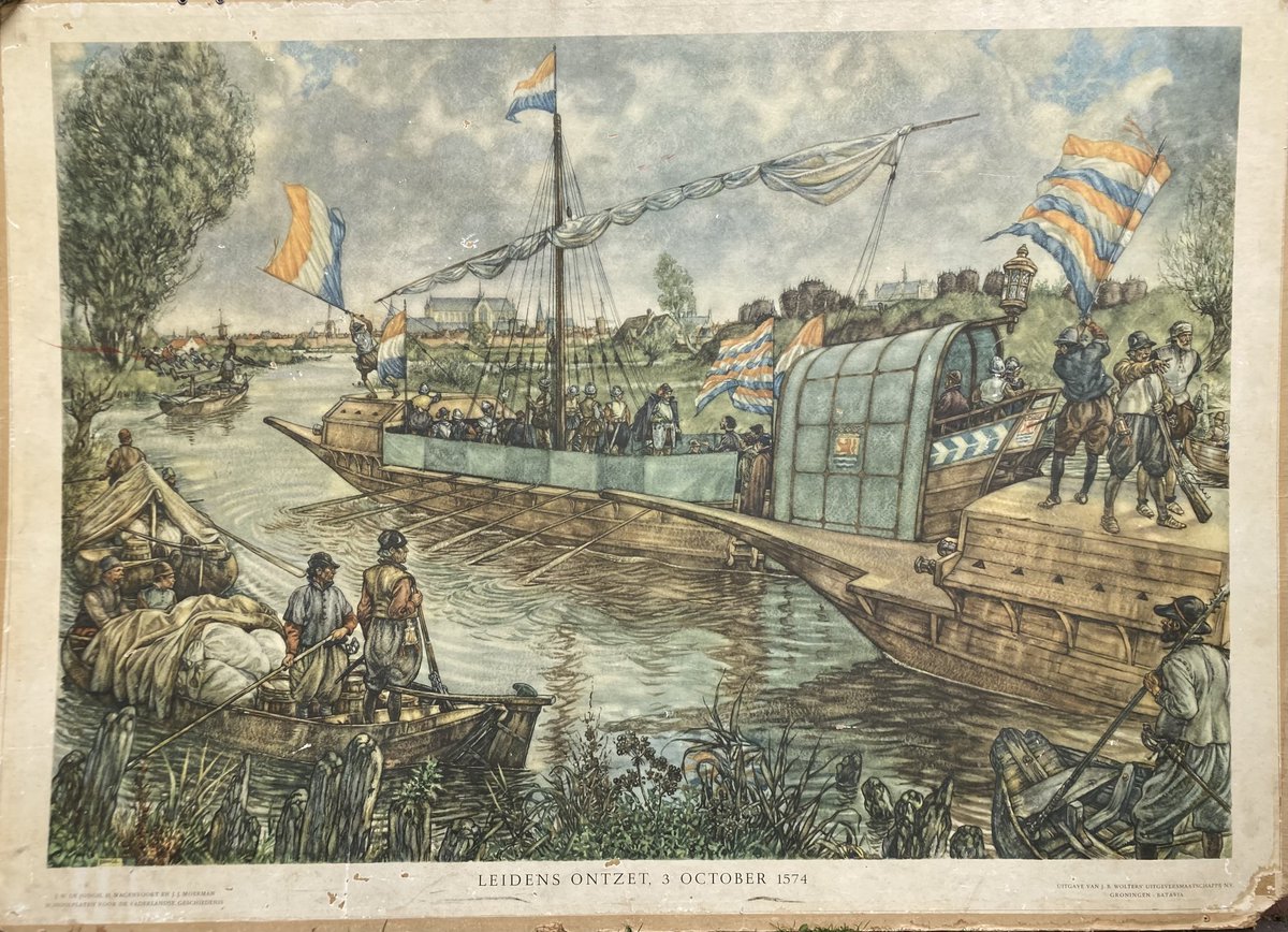 Vandaag in 1574 een somber bericht van Boisot aan Willem van Oranje. Boisot vreest dat hij Leiden niet kan ontzetten als het weer niet zou omslaan. Het water staat niet hoog genoeg om Leiden veilig te kunnen bereiken. De geuzen moesten dan ook wachten 👇#450jaarLeidensOntzet