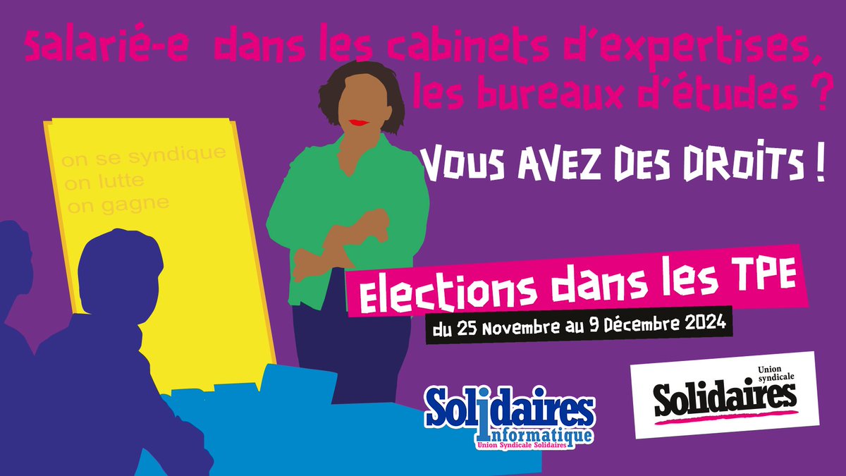 SolInfoNat's tweet photo. Employé-es des Très Petites Entreprise   

Les élections professionnelles des TPE approchent,  n'oubliez pas de vous inscrire sur les listes si vous êtes concerné-es ! https://t.co/Ddrhb3E7Zd