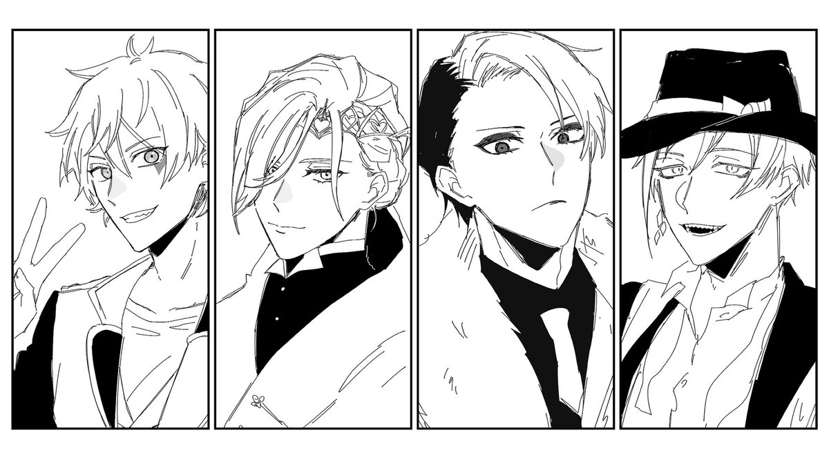 @identity_nezu 体験パックです
初描き三人のぎこちなさおもろいな… 