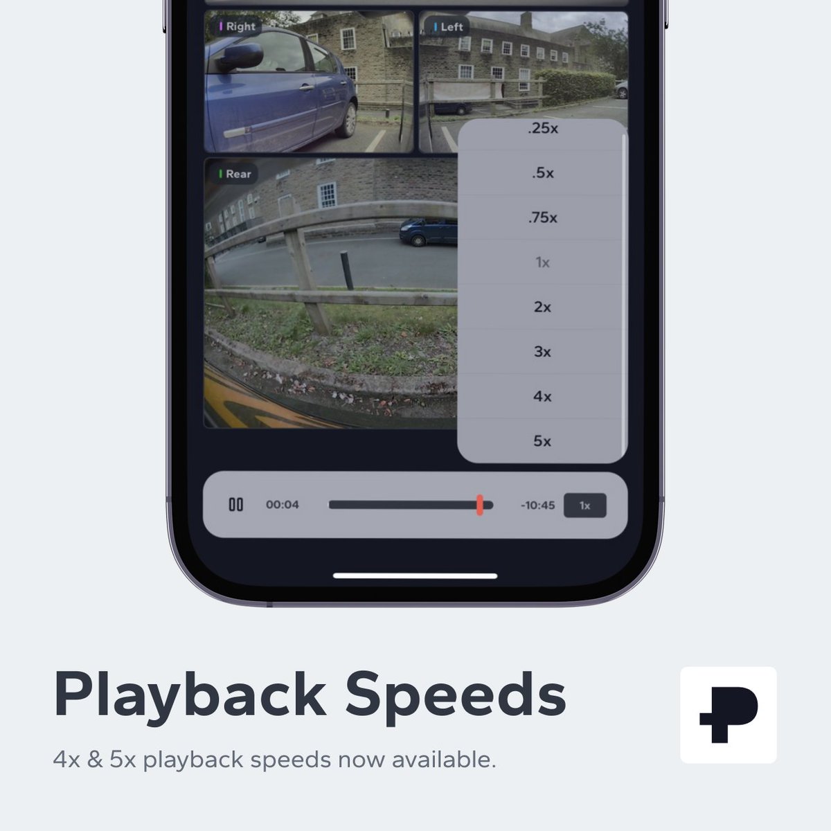 _PerceptionApp's tweet photo. New and exclusive to Perception - 4x &amp; 5x playback speeds, for when 3x just isn't quick enough! Zoom through your TeslaCam events with ease.

Download Perception today! Link in comments!

#tesla #teslacam #sentrymode #dashcam https://t.co/HhTezcbHMx