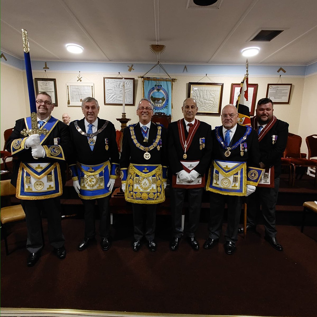 Last night, we witnessed the installation of Les Miller at Custodes Copiae, and our Provincial Grand Master was in attendance, with his team.

Congratulations Les, we hope you have a great year 👌🏼

#Freemasons