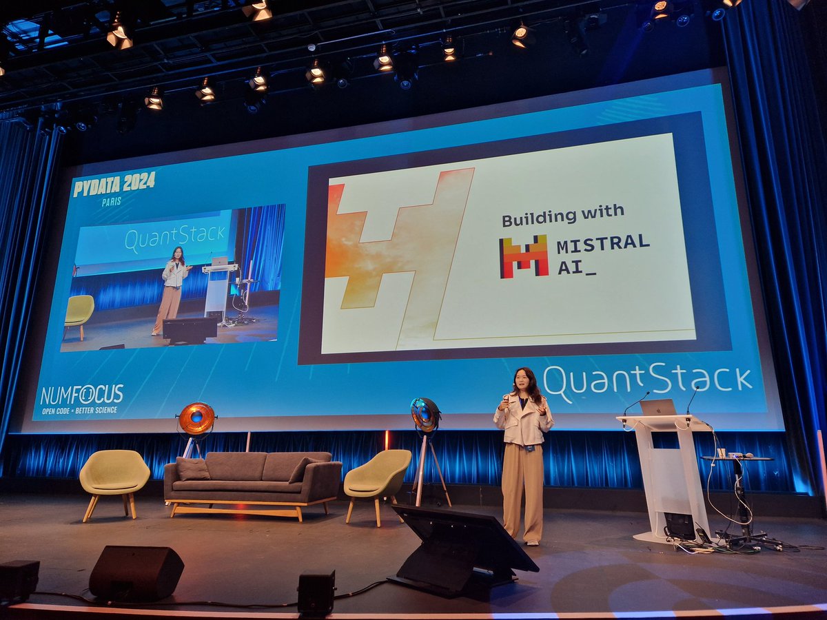 PyData Paris (@pydataparis) on Twitter photo Sophia Yang (<a href="/sophiamyang/">Sophia Yang, Ph.D.</a>) is kicking off the second day of PyData Paris 2024 with her keynote, presenting on how to build upon <a href="/MistralAI/">Mistral AI</a>. Sophia Yang (<a href="/sophiamyang/">Sophia Yang, Ph.D.</a>) is kicking off the second day of PyData Paris 2024 with her keynote, presenting on how to build upon <a href="/MistralAI/">Mistral AI</a>.