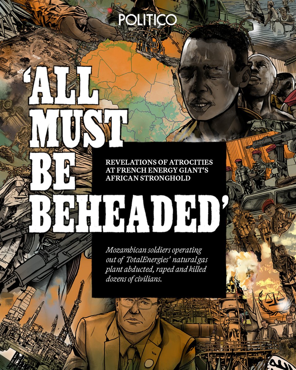 INVESTIGATION: In summer 2021, Mozambican soldiers based at a TotalEnergies’ gas plant abducted, raped and killed dozens of civilians.

Through survivors' testimonies, we reconstructed a detailed account of the atrocities.

This is what we uncovered: politico.eu/article/totale…

🧵