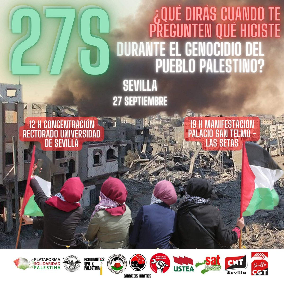 APDHASevilla's tweet photo. 🔴 Sobran las palabras ante tanto dolor 
 ⭕ Falta que los gobiernos abandonen el silencio complaciente con la barbarie sionista

📢 ACUDE, APOYA, DIFUNDE las movilizaciones de este viernes en apoyo al pueblo palestino.

#StopGenocidioGaza 
#PalestinaLibre 
#DerechosHumanos https://t.co/xRWJffDpTN