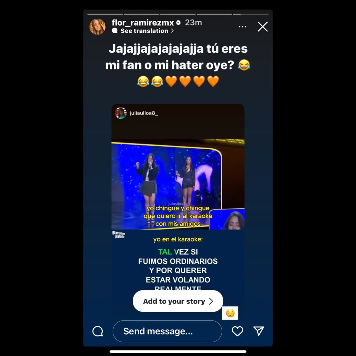 juliaulloa8_'s tweet photo. entonces no creo que me deje ser la presidenta de su club de fans, verdad? 😩🧡🧡 #LaAcademia #Florklore https://t.co/zi8FAYcIfJ