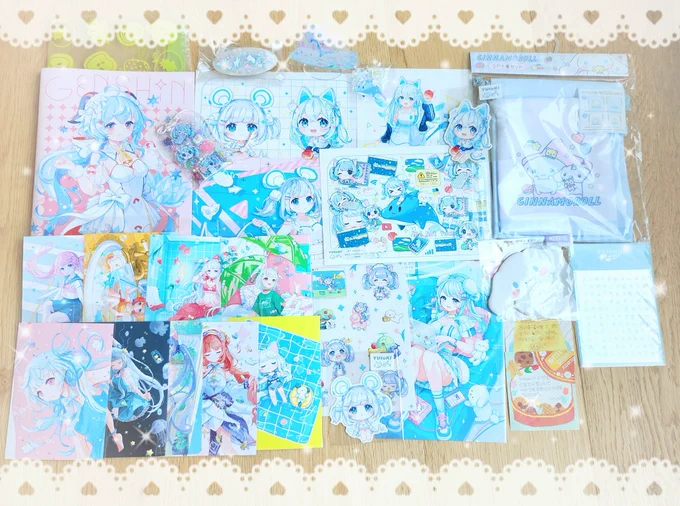 YUtuKIさん()から素敵なプレゼントをいただきました! シナモロールまで!ありがとうございますYUtuKIさんの涼しい色使いの少女たち、最高に可愛くてダイスキです#ゆつPARK ハンドメイドのお守りまでいただいました(感動)クリアなお守りがちょうカワイイ!!みんな見て～! 