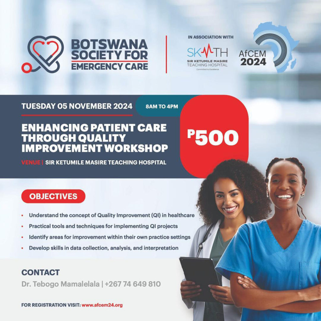 AfCEM_2024's tweet image. Don’t miss out on AfCEM 2024 Pre-Conference Workshops! 
Enhance your #AfCEM2024 experience with hands-on workshops covering essential emergency care skills. Spaces are filling up fast, so sign up now!
Register now at afcem24.org/workshops
#EmergencyMedicine #Workshops